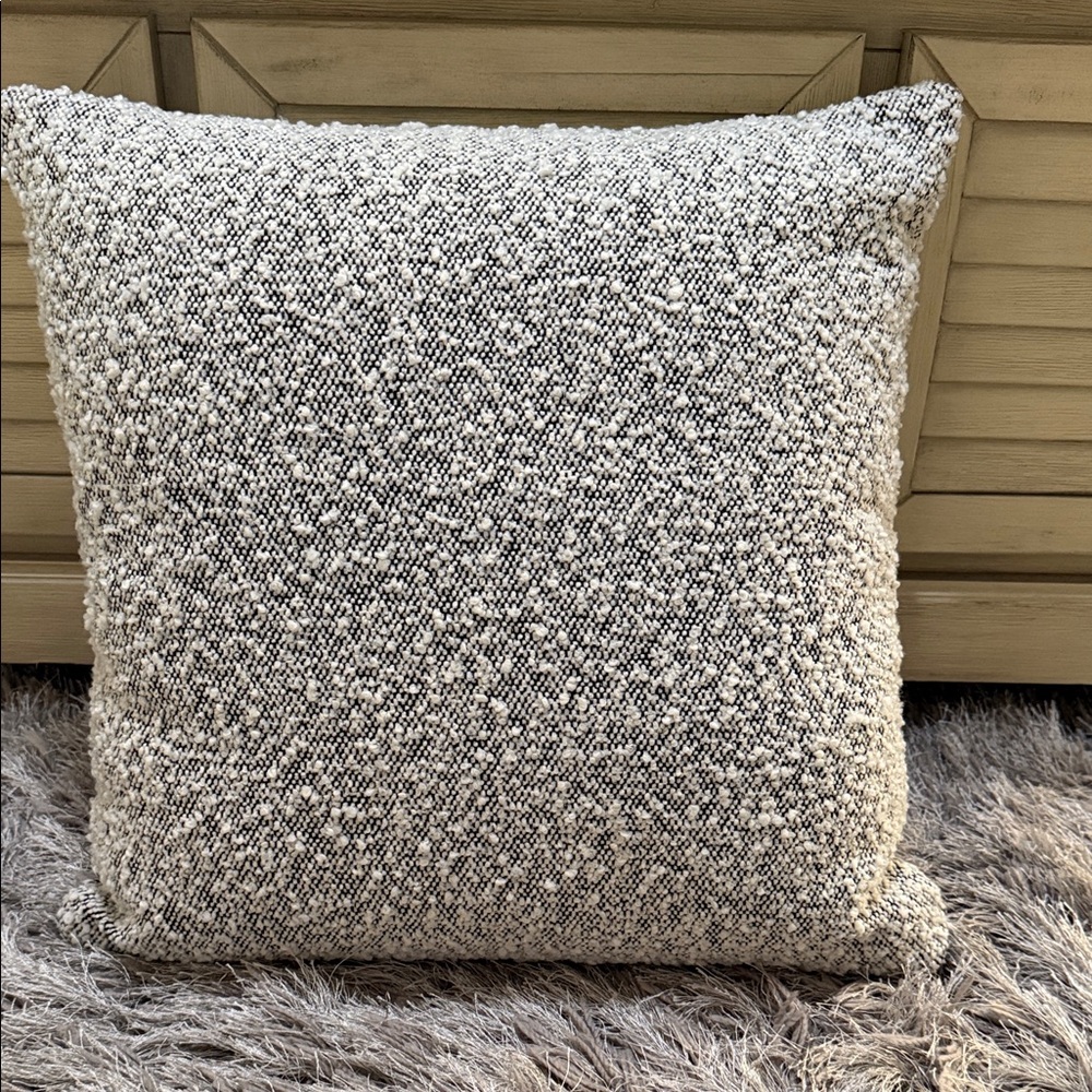 Threshold Textured Black and White Accent Pillow